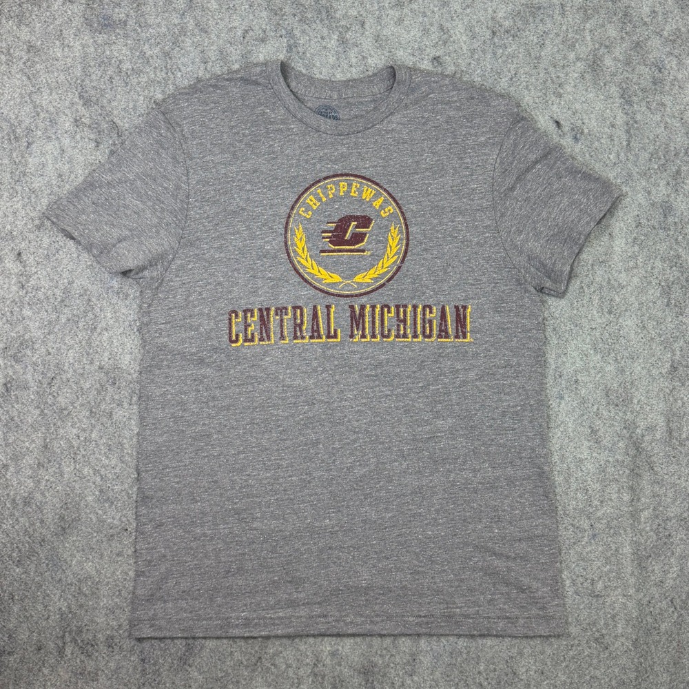 Rivalry Threads Central Michigan Chippewas T-Shirt Mens Medium Gray NWT CMU